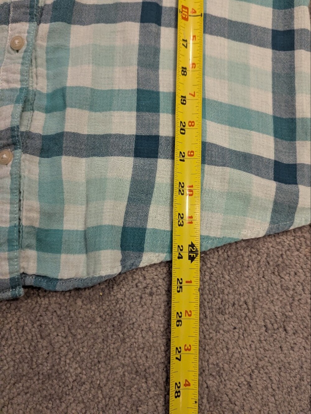 Riders by Lee Button Shirt Womens XL Blue Plaid Long Sleeve - Picture 7 of 7